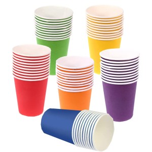 8 VASOS PAPEL COLOR