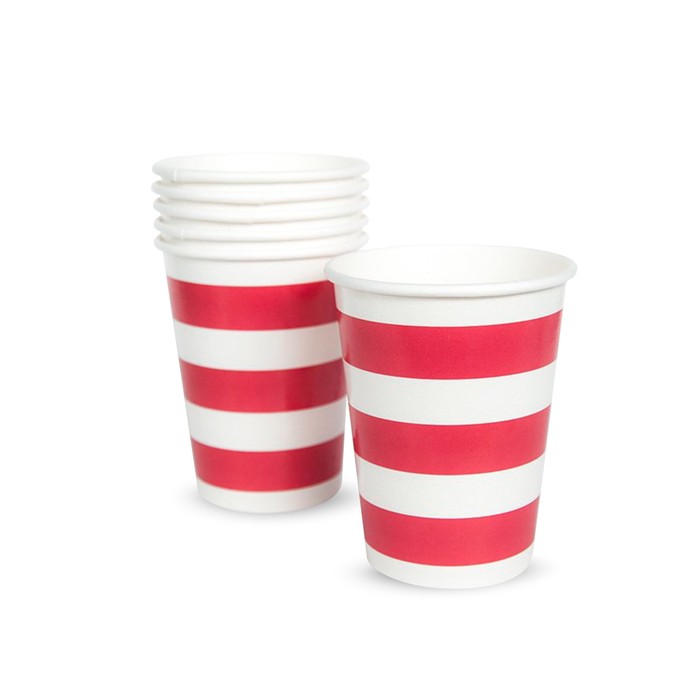 10 VASOS PAPEL RAYAS