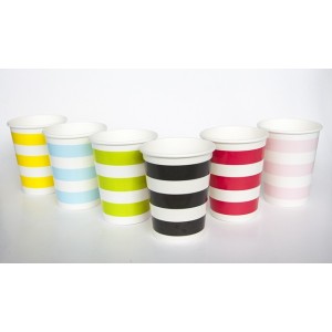 10 VASOS PAPEL RAYAS