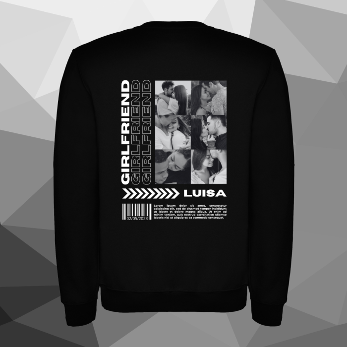 SUDADERA - GIRLFRIEND Y NOMBRE